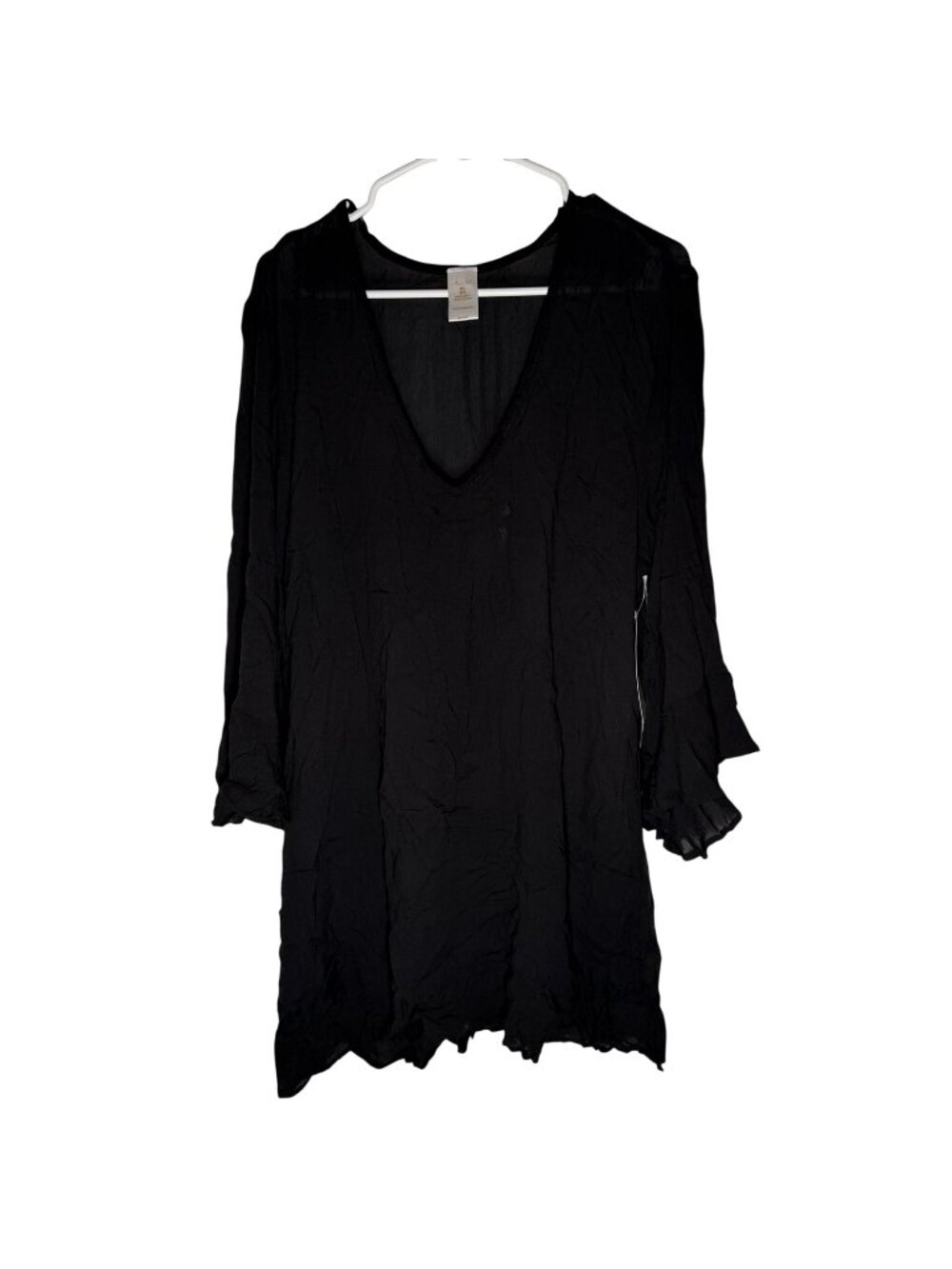 Anne Cole Black Rayon Swim Cover Up Size M/L NWT